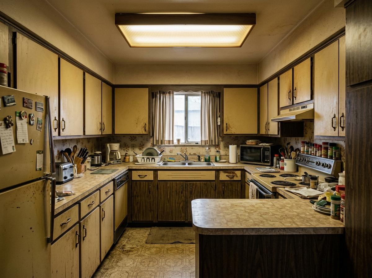 Blockhouse Bay Kitchen & Living Before Renovation